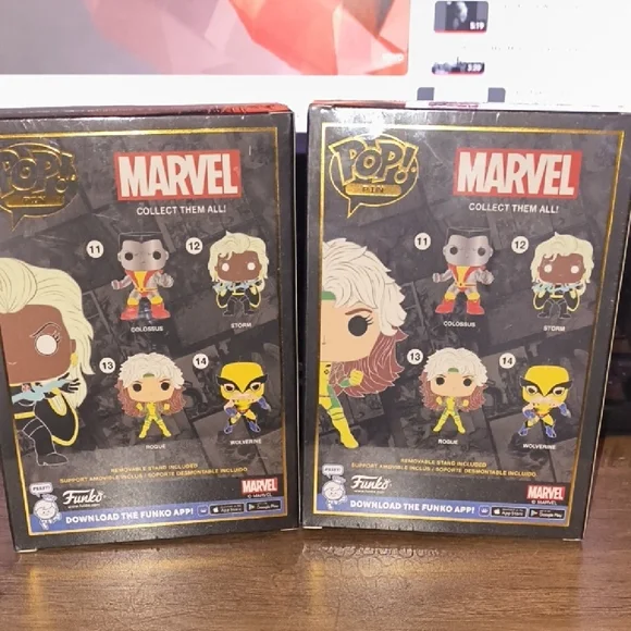 Funko Pop! Marvel X-Men Enamel Pins - Storm #12 & Rogue #13 (Set of 2) - Picture 2 of 10
